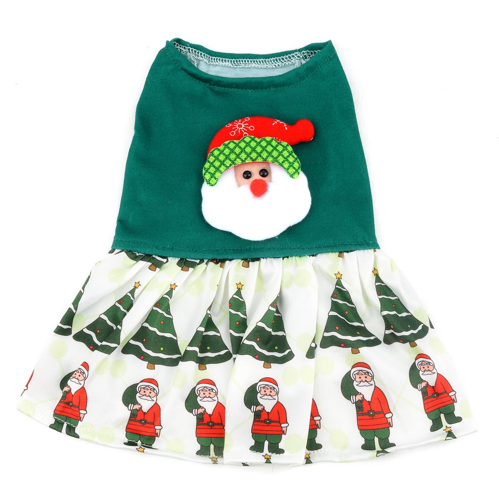 Amazon | ZUNEA 犬 服 クリスマス ワンピース 小型犬 かわいい ドレス